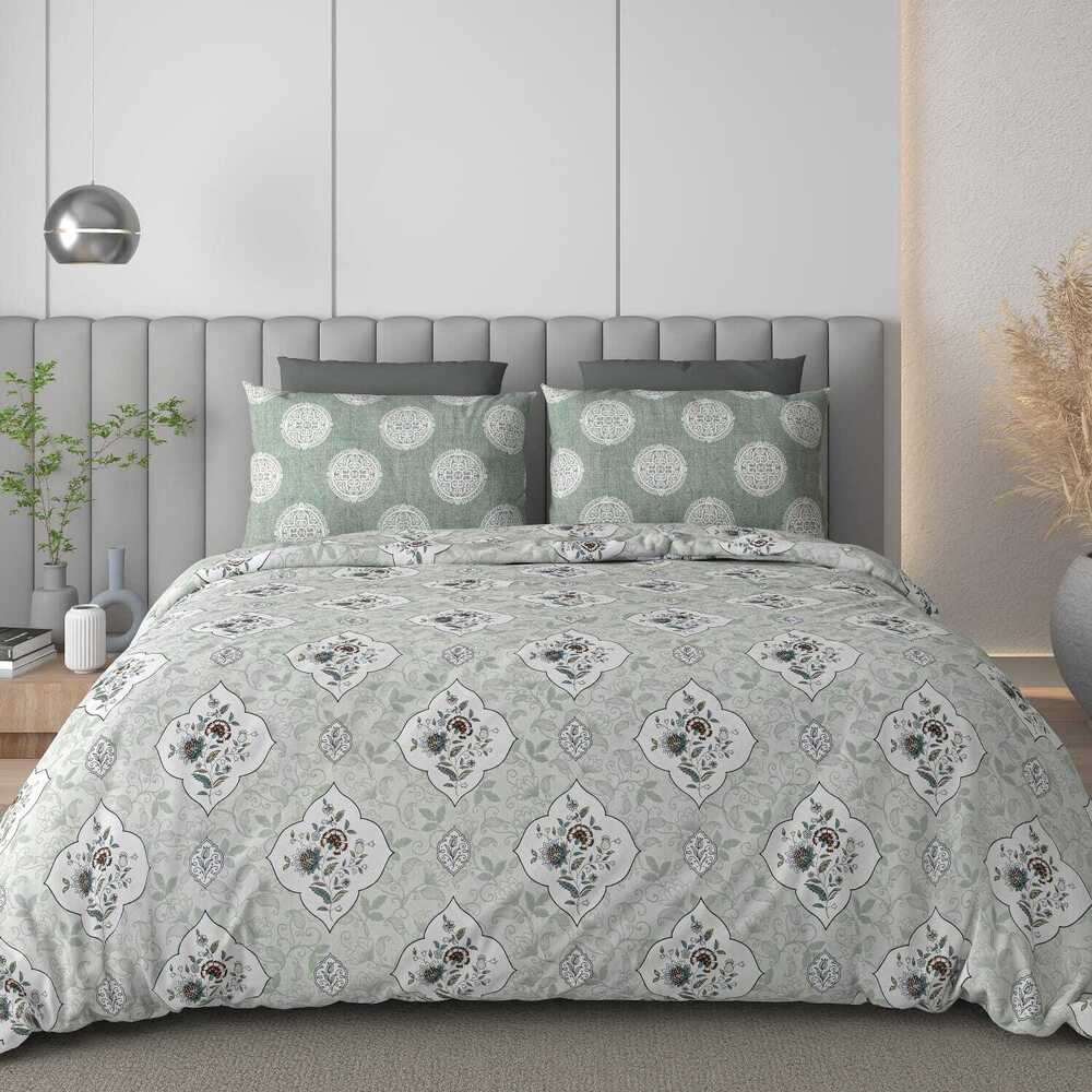 Sage Green Ornamental Medallion Comforter Set