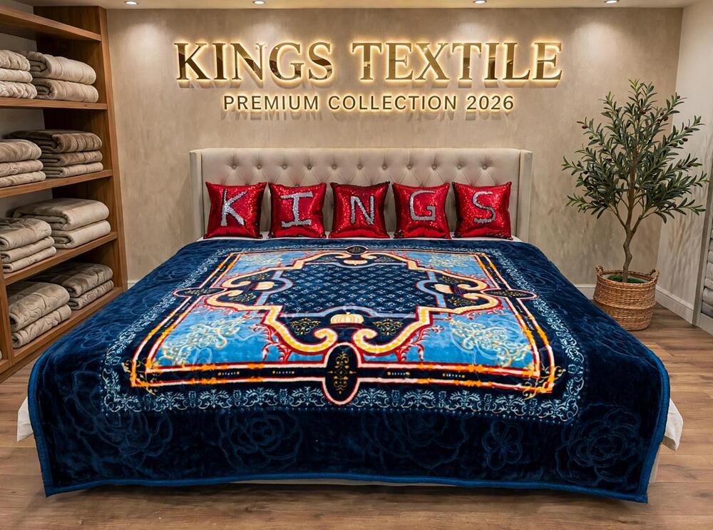 Blue Double Bed Premium Soft Blanket