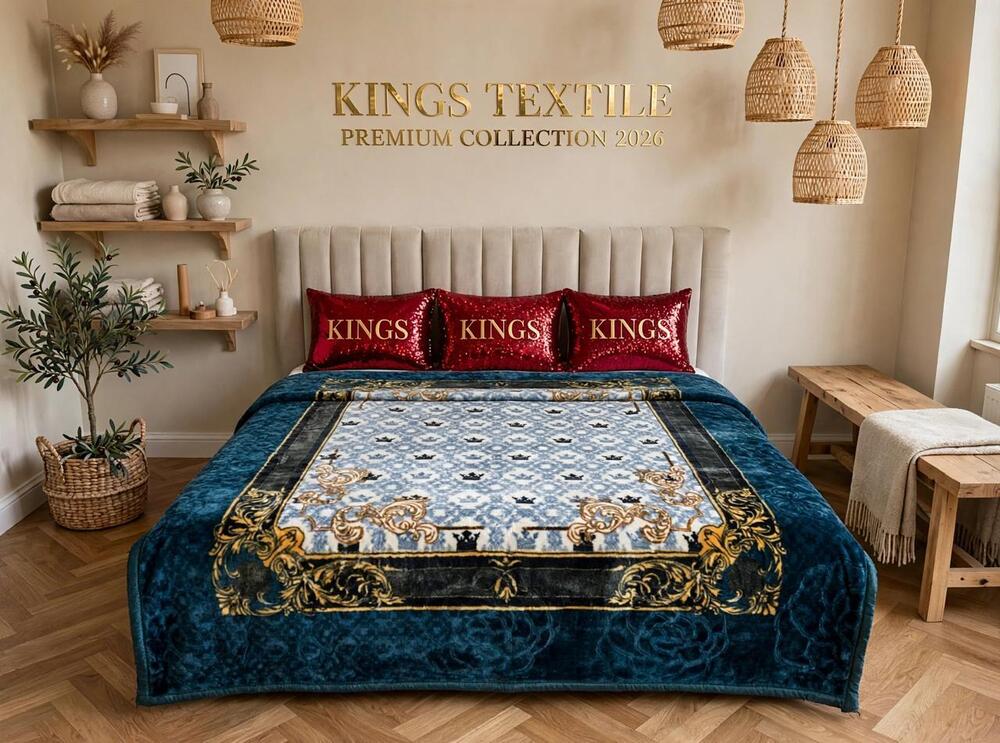 Navy Blue Grace Premium Soft 1.7 kg Single Bed Single Ply Blanket
