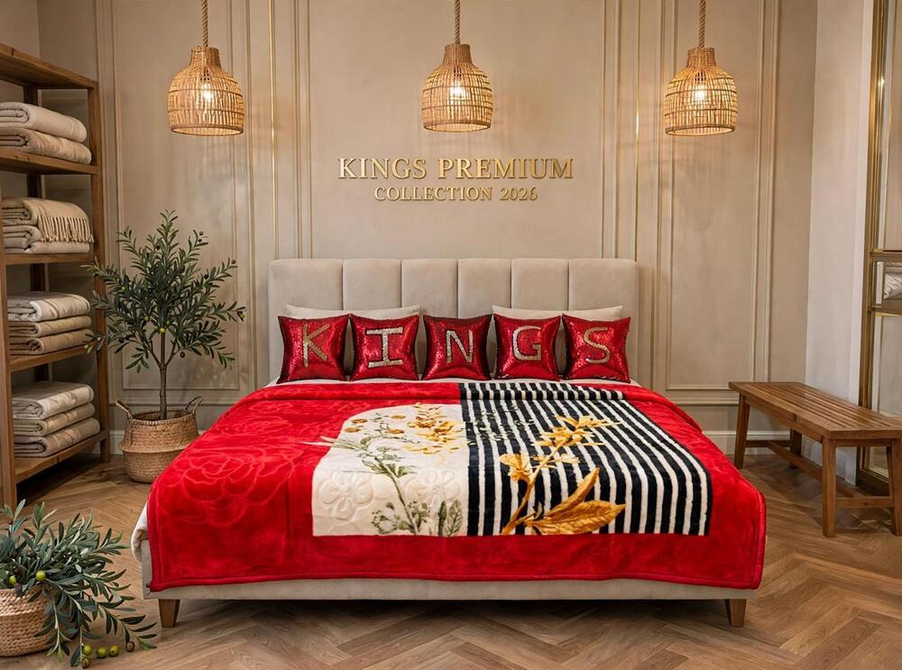 Red Black Grace Premium Soft 1.7 kg Single Bed Single Ply Blanket