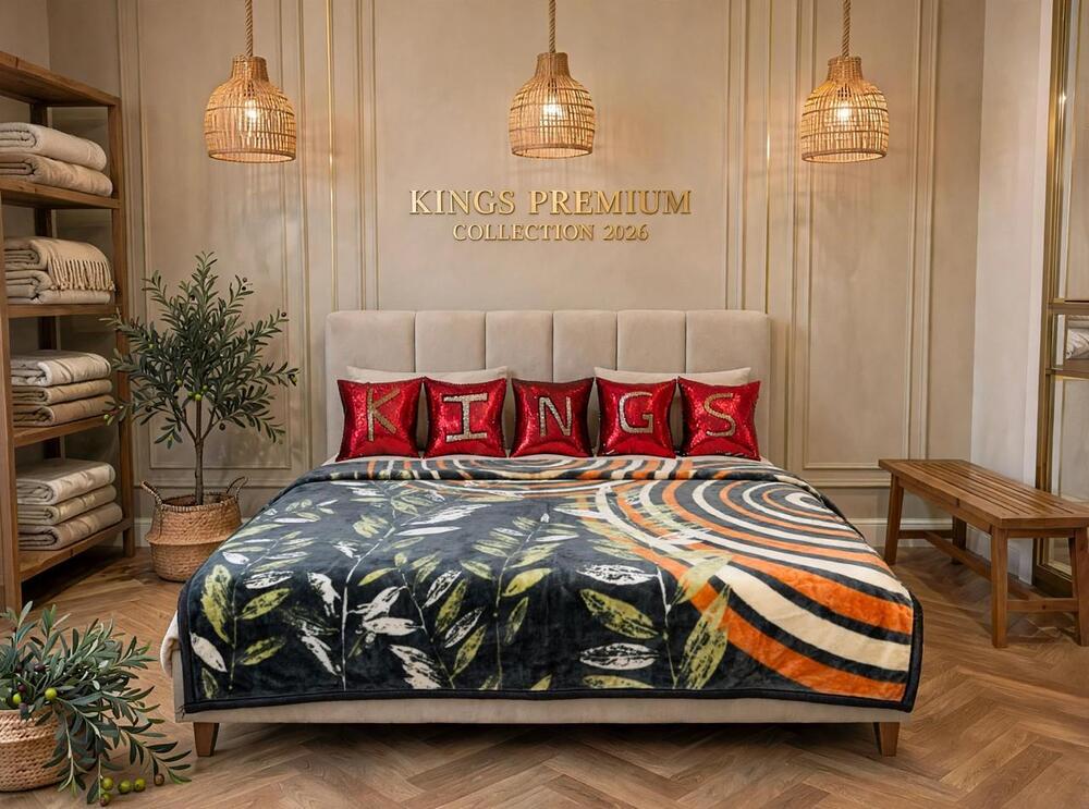 Black Orange Grace Premium Soft 1.7 kg Single Bed Single Ply Blanket