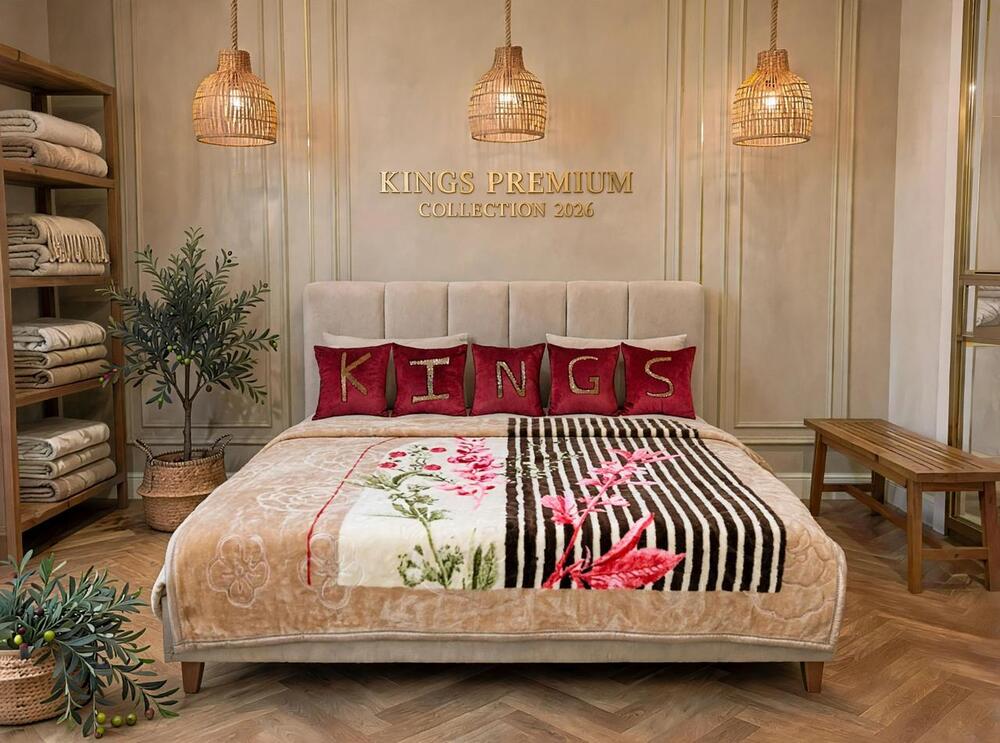 Beige Pink Grace Premium Soft 1.7 kg Single Bed Single Ply Blanket