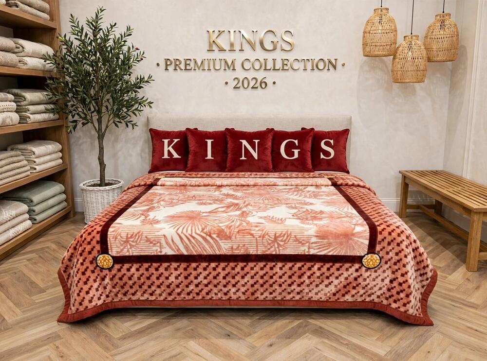 Maroon Premium Soft 5 Kg Double Bed Double Ply Blankets