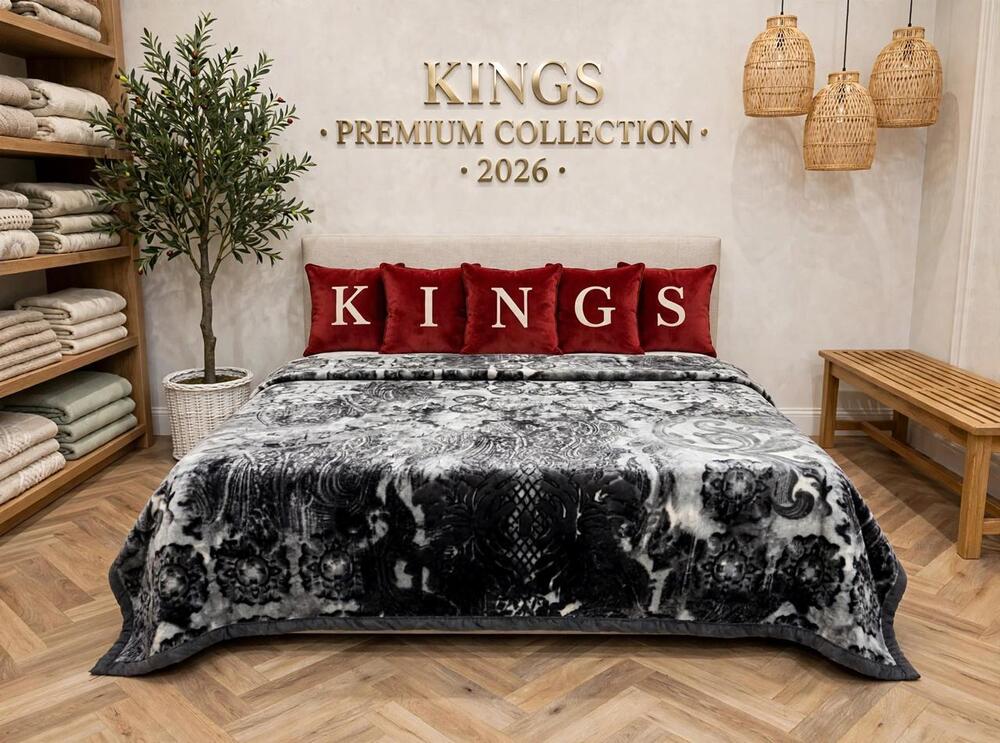 Black Premium Soft 5 Kg Double Bed Double Ply Blankets