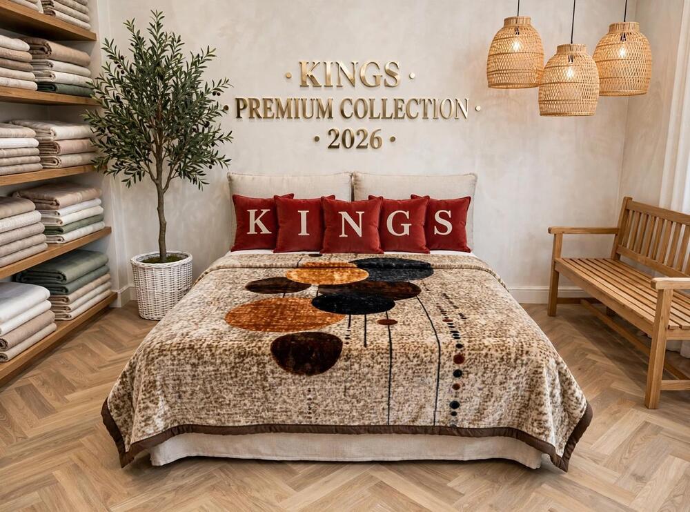 Cream Premium Soft 5 Kg Double Bed Double Ply Blankets