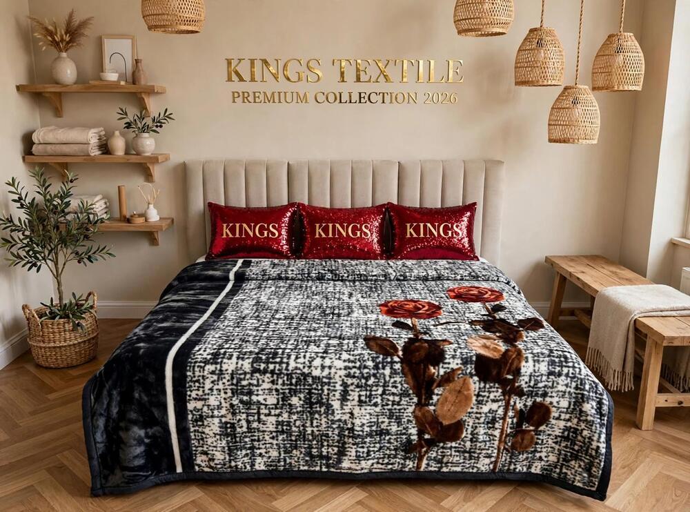 Light Pink Floral King Size 3.2 Kg Single Bed Blankets