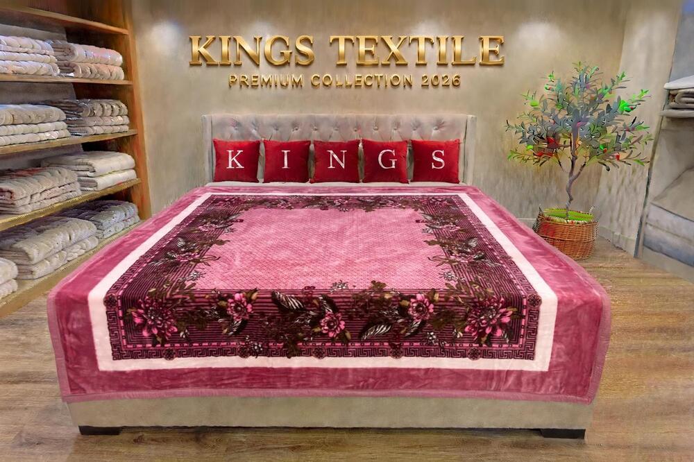 Rose Pink Super Soft 4.4 kg Double Bed King Size Blanket