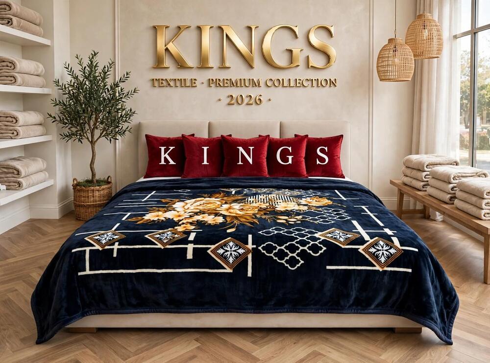 Midnight Floral 5 KG Double Bed Double Ply Blanket