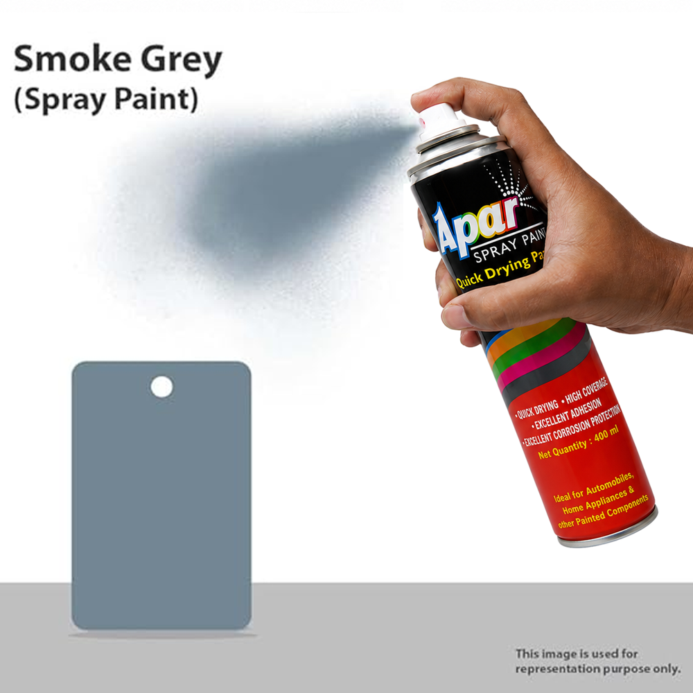 Apar Spray Paint Smoke Grey - 400 ml, For Industrial coatings and paintings works etc.