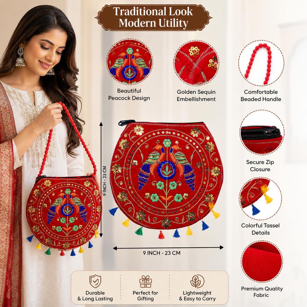 Women Handcrafted Designer Sling Purse