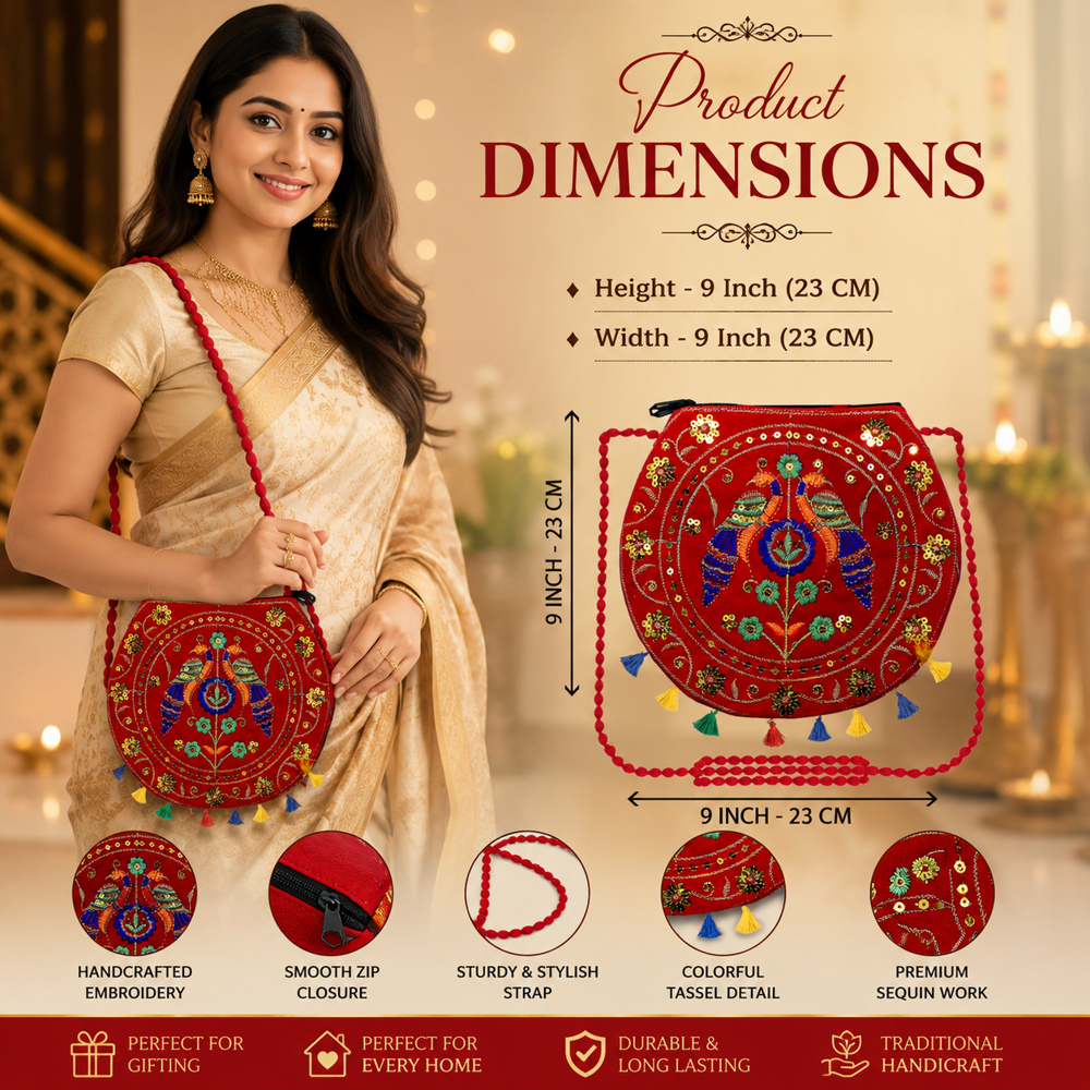 Ethnic Embroidered Designer Shoulder Bag