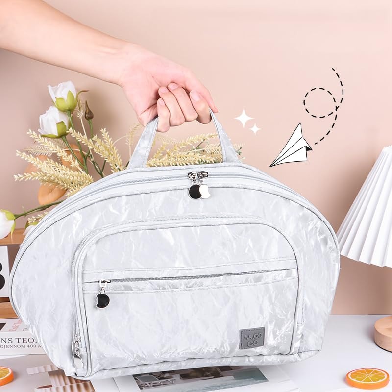 LARGE WIDE OPEN TRAVEL COSMETIC BAG