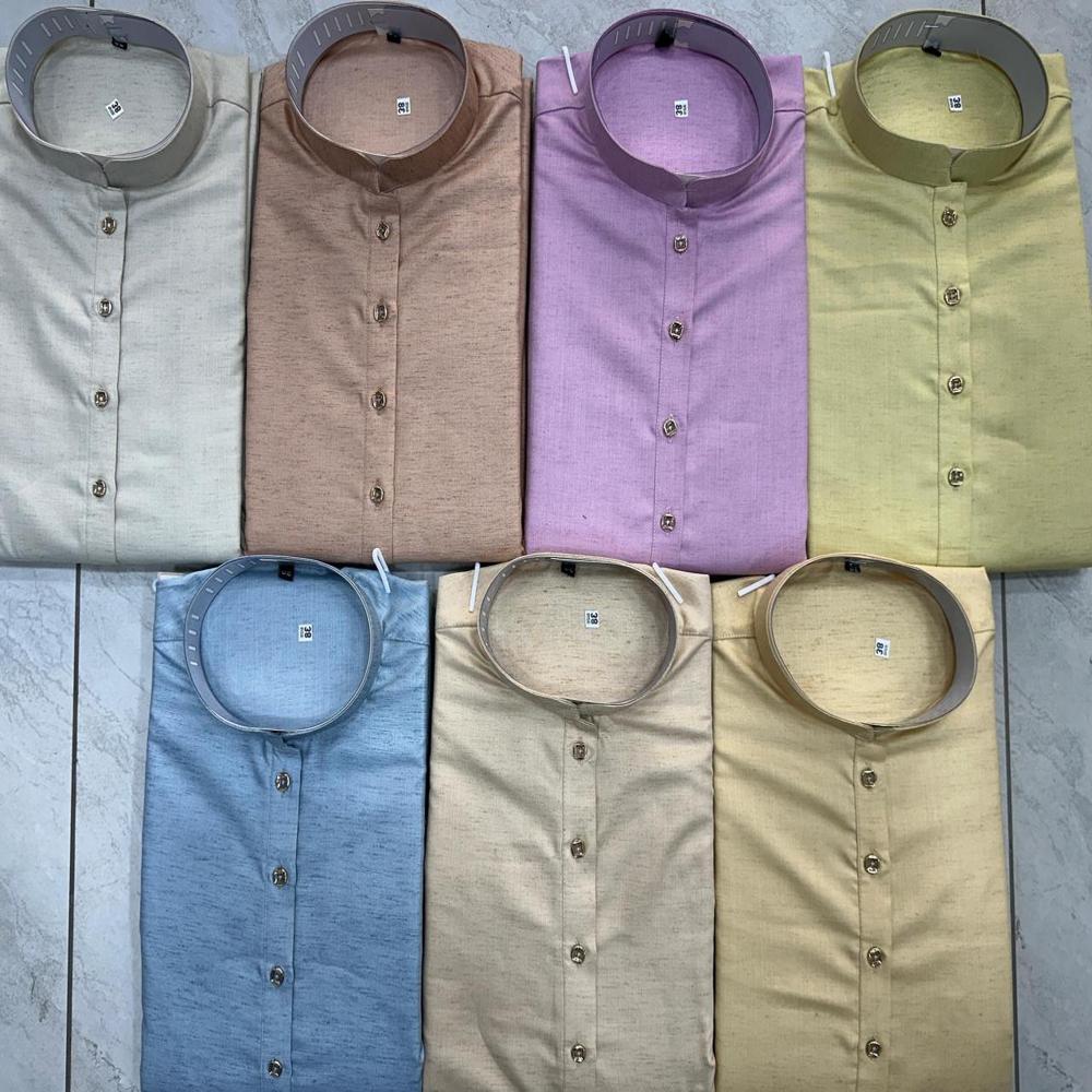 Men Plain Slub Cotton Kurta