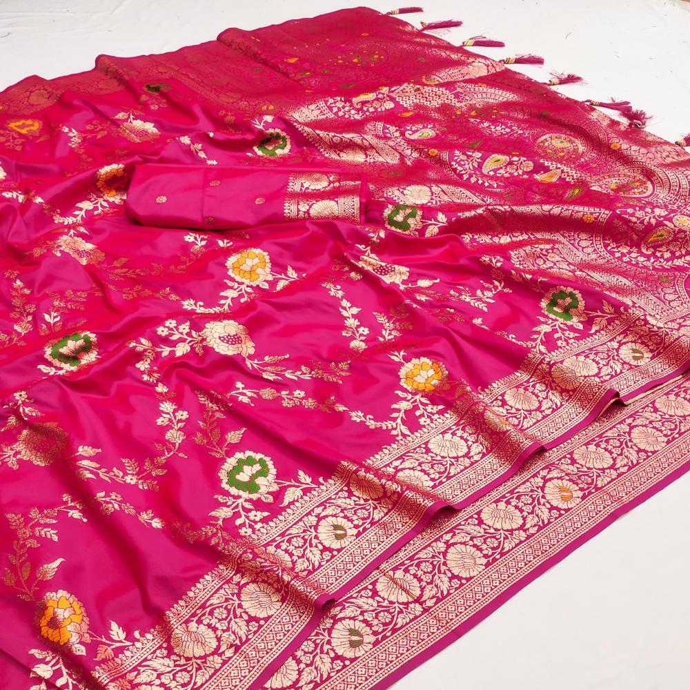 Premium Banarasi Silk Saree Soft Pure Banarasi Silk Saree | Zari Woven Designer Saree | Wholesale Saree Supplier