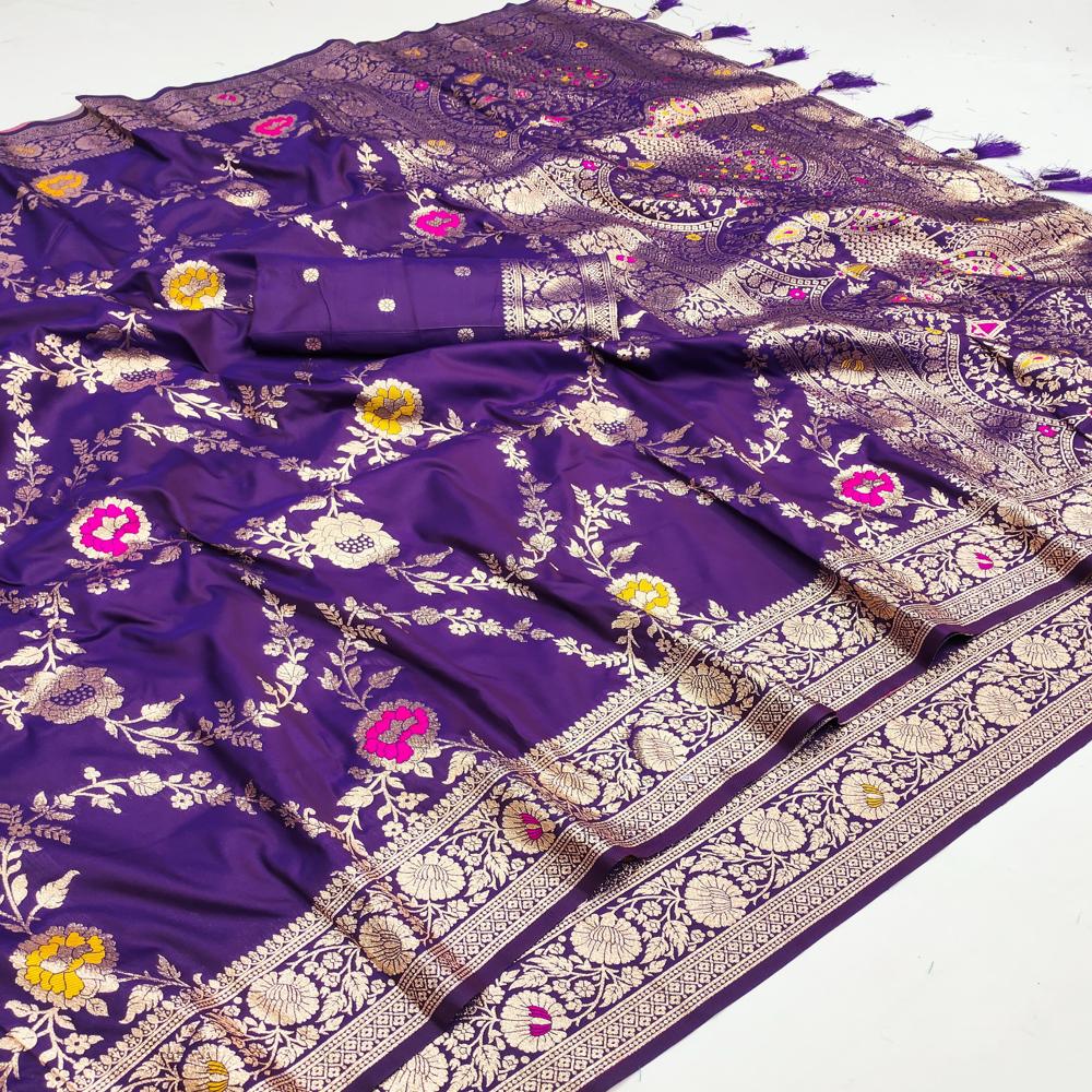 Premium Banarasi Silk Saree Soft Pure Banarasi Silk Saree | Zari Woven Designer Saree | Wholesale Saree Supplier