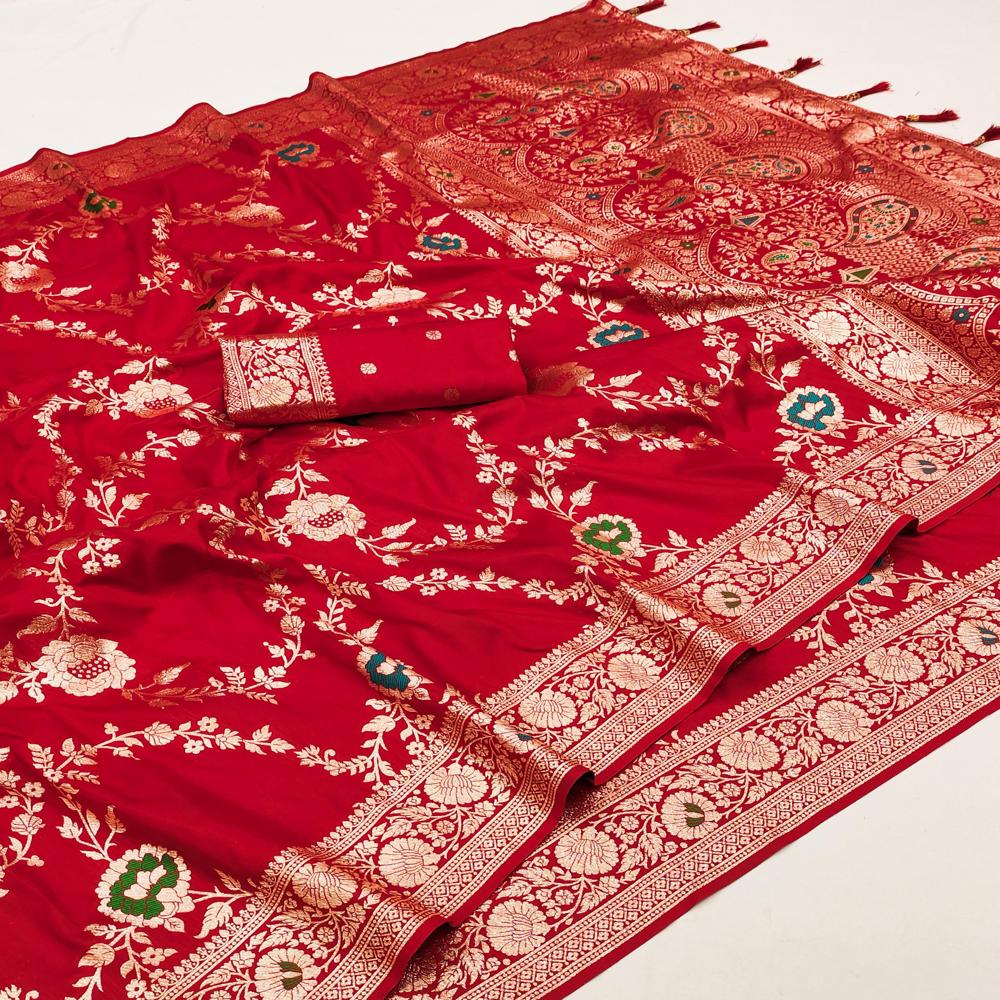 Premium Banarasi Silk Saree Soft Pure Banarasi Silk Saree | Zari Woven Designer Saree | Wholesale Saree Supplier
