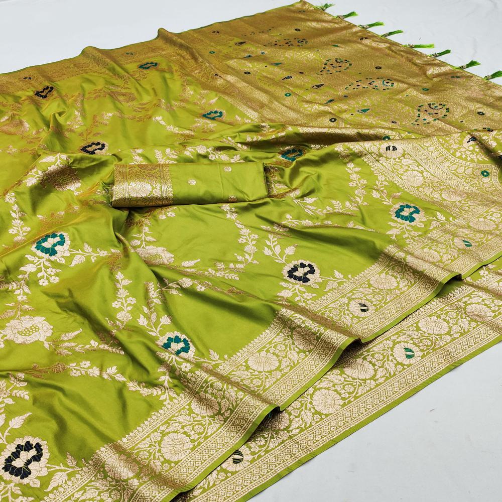 Premium Banarasi Silk Saree Soft Pure Banarasi Silk Saree | Zari Woven Designer Saree | Wholesale Saree Supplier
