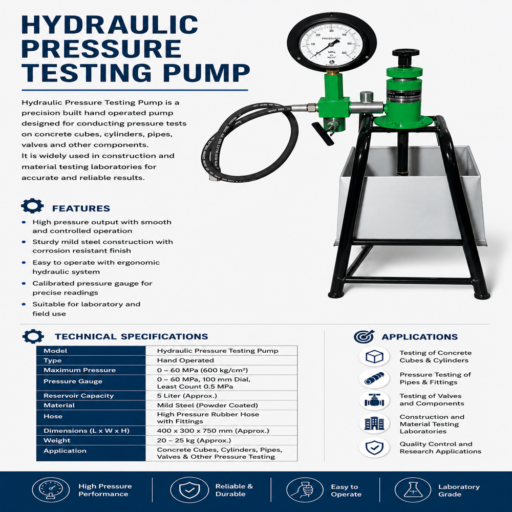 Hydraulic Pressure Test Pump