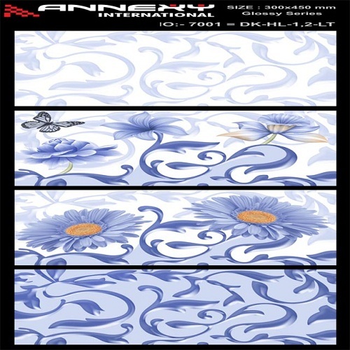 White Bathroom Tiles - 60x30 cm, Super Glossy Ceramic Material | Elegant Design, Fully Polished Finish, Suitable for Indoor/Outdoor Use
