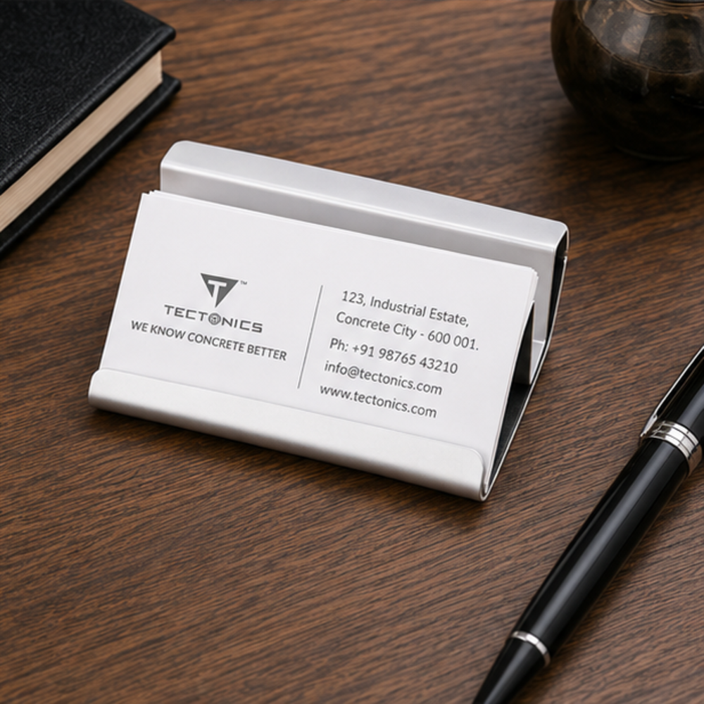 Aluminum Desktop Visiting Card Holder