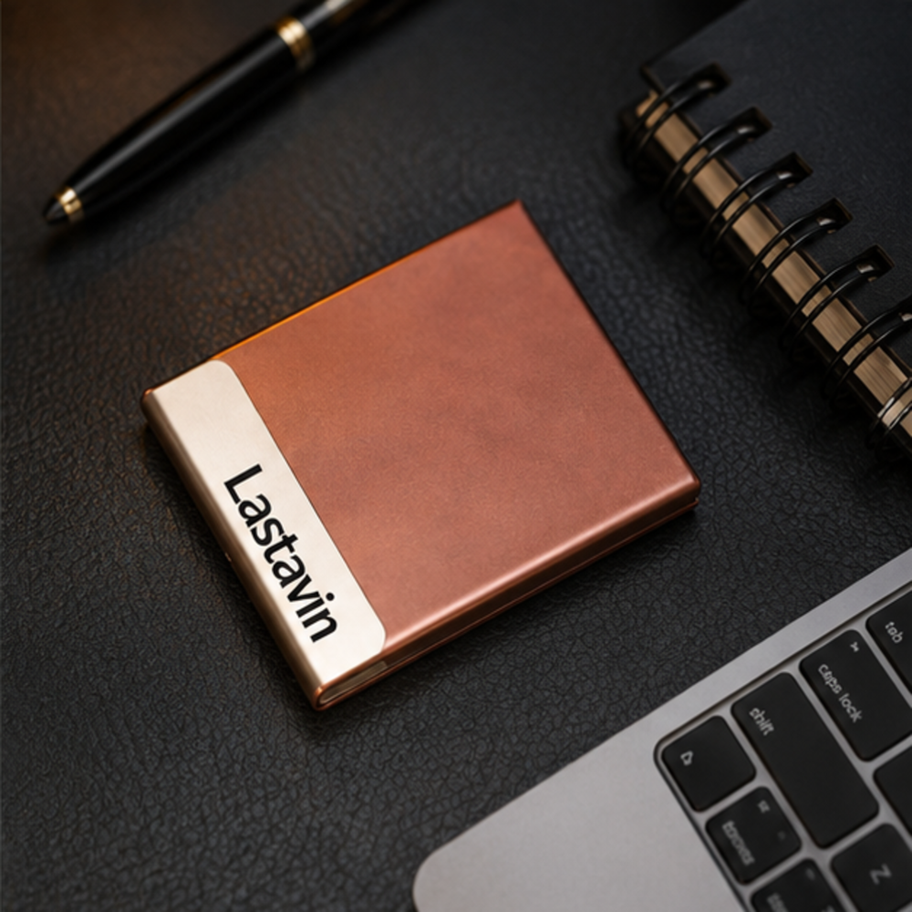 Executive Brown PU Visiting Card Holder