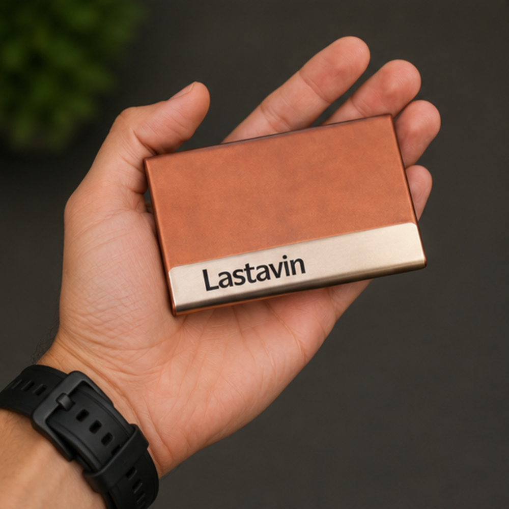 Executive Brown PU Visiting Card Holder