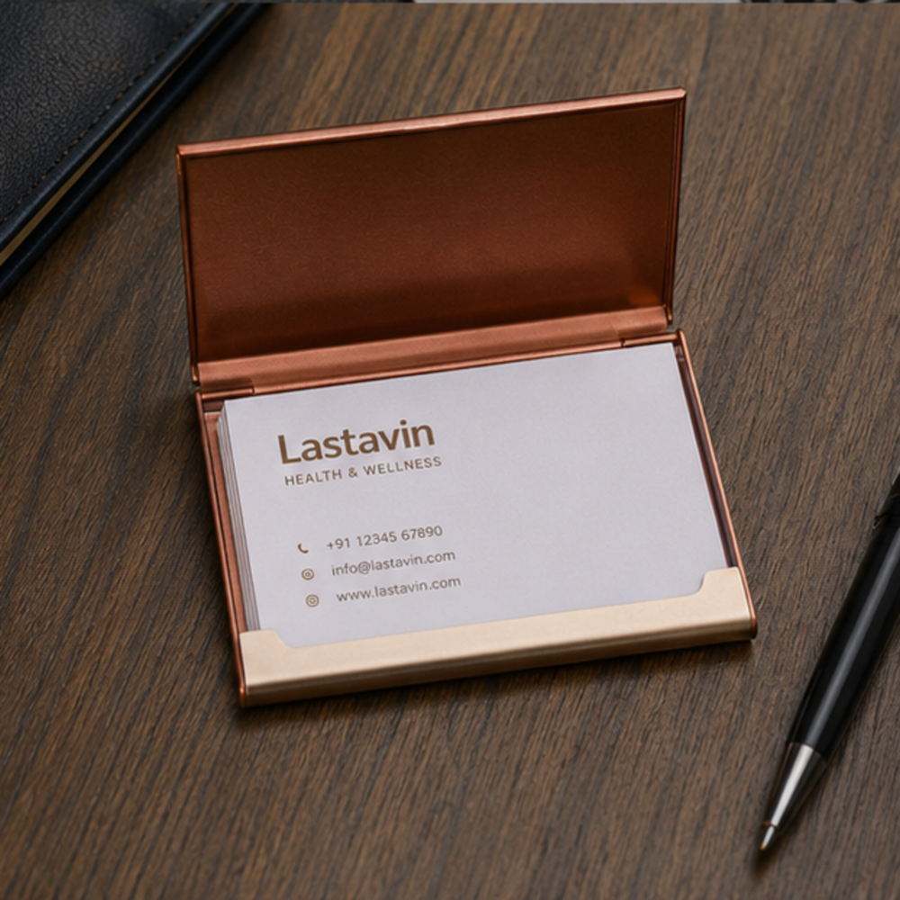 Executive Brown PU Visiting Card Holder