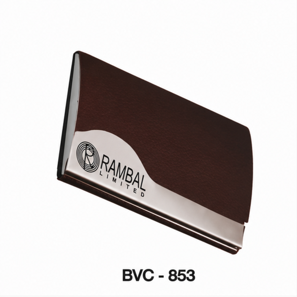 Executive Leather Metal Visiting Card Holder