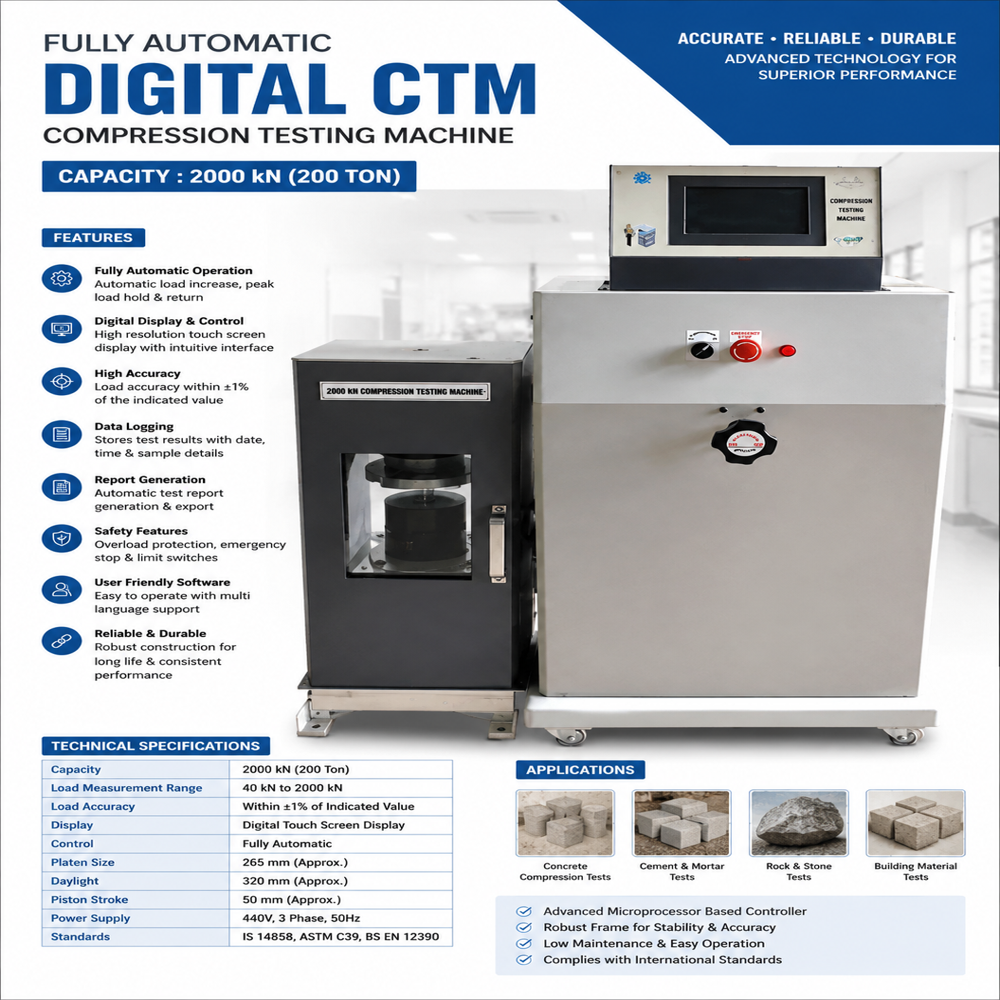 Automatic Compression Testing Machine 2000Kn