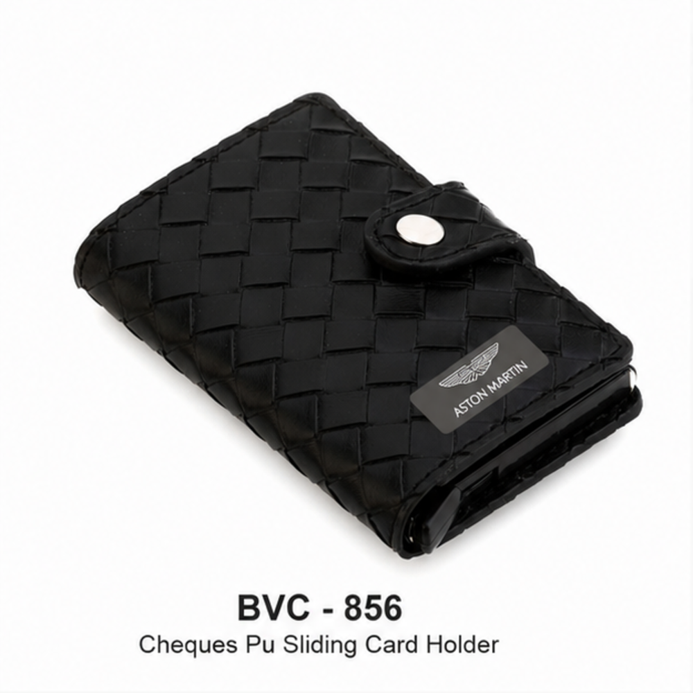 Woven Pu Leather Card Holder - Advantage: Customize