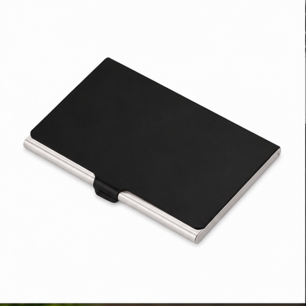 Premium Black Metal Card Holder - Advantage: Customize