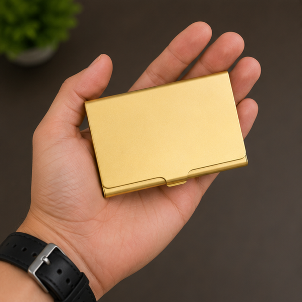 Golden Business Card Holder