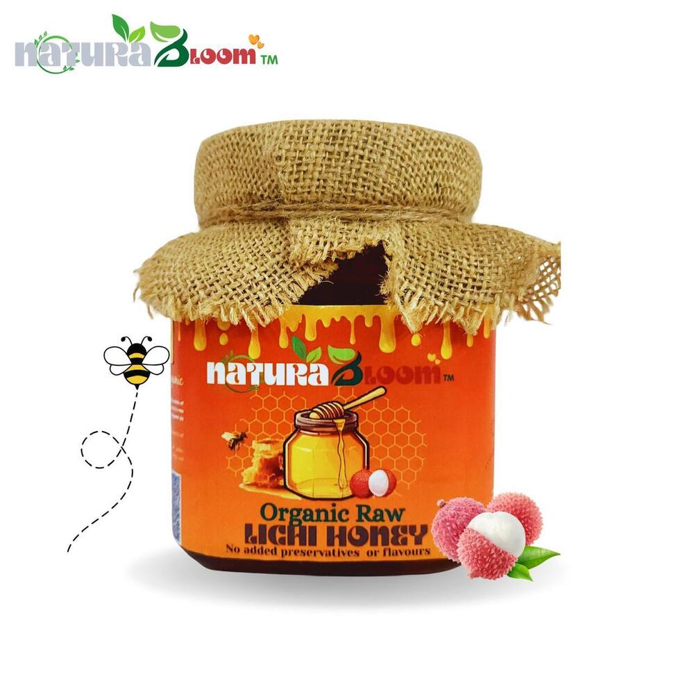 Natura Bloom 1 Kg Premium Wild Forest Raw Litchi Honey - Brix (%): 80%