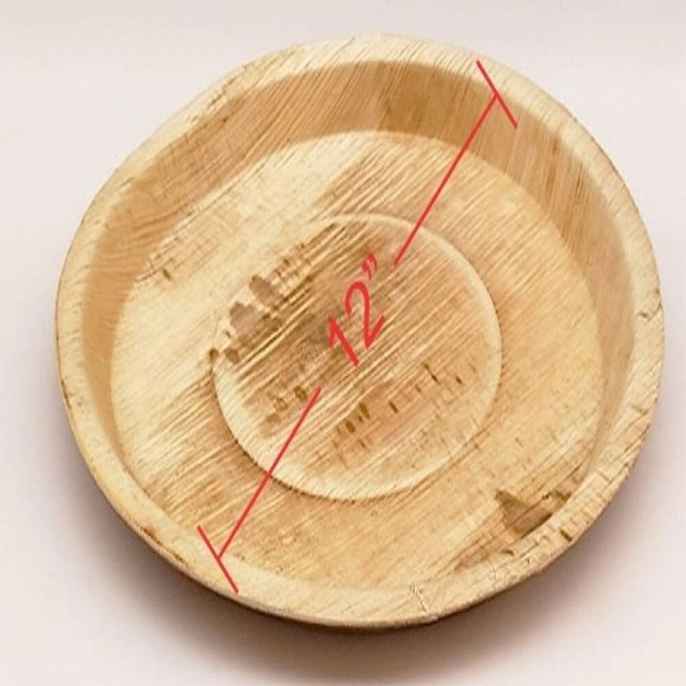 12 Inch Round Areca Plate