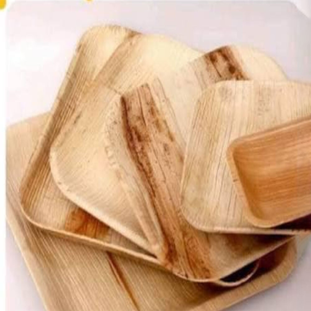 10 Inch Square Areca Plate