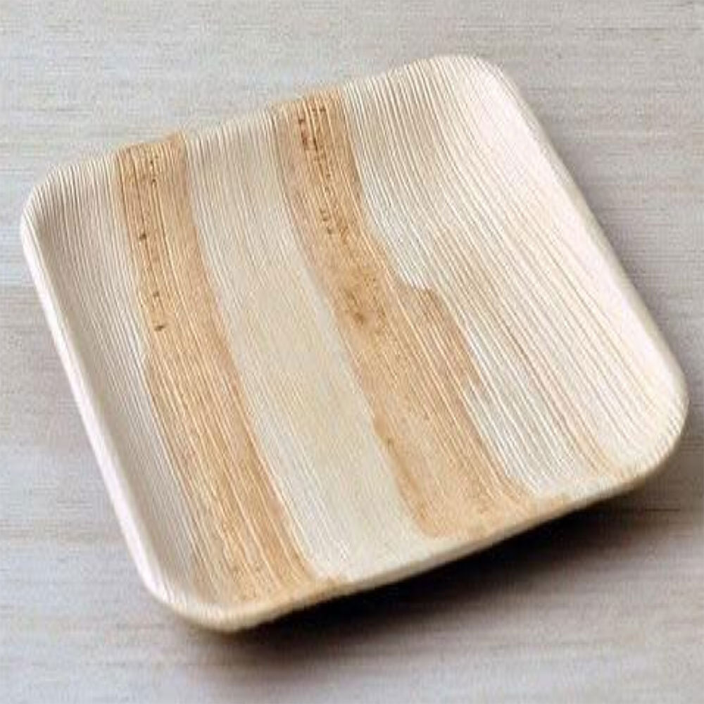 8 Inch Square Areca Plate