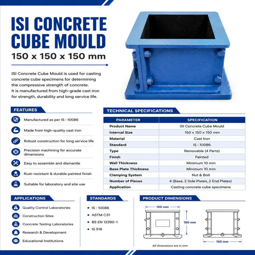 Cube Mould 100x100x100mm
