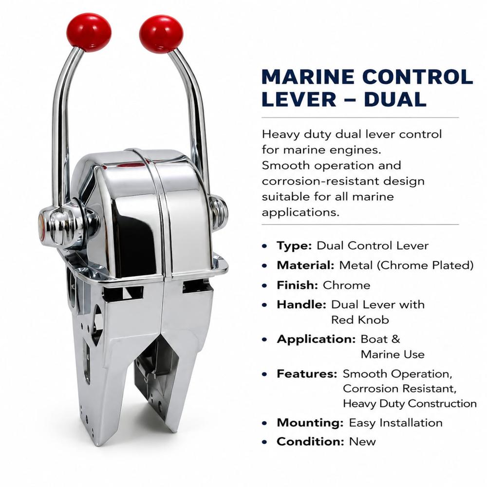 Dual Marine Control Lever - Material: Aluminum