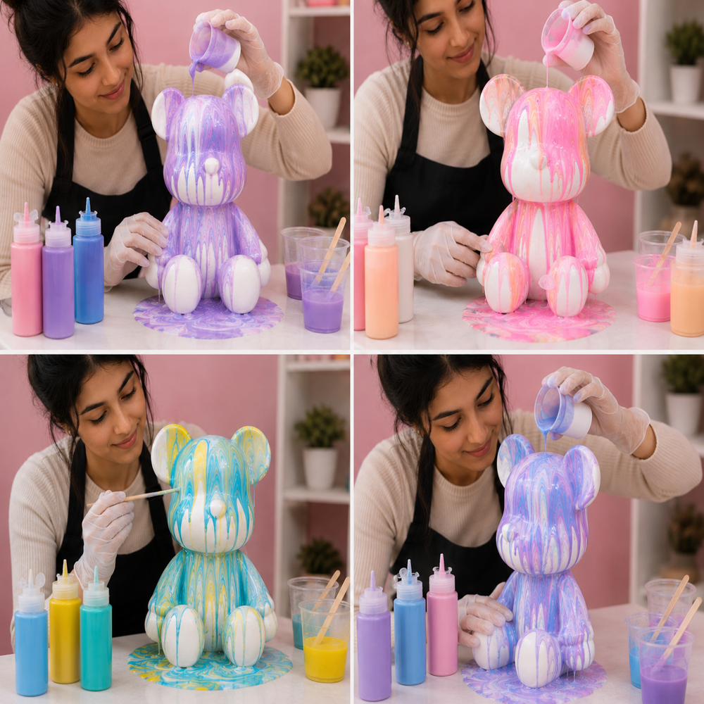 White Fluid Sitting Bear