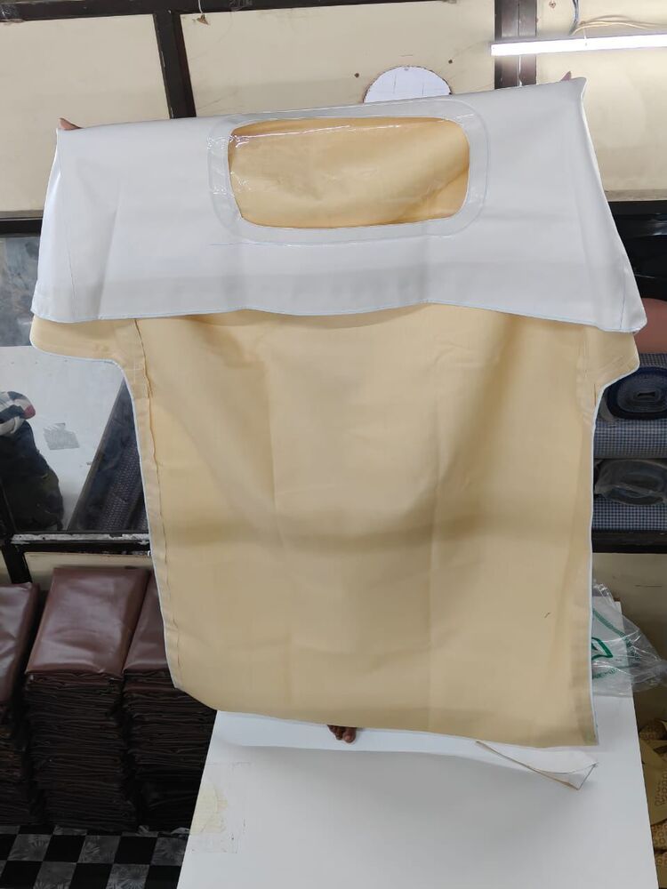 Yellow Cream Auto Rickshaw Hood Cover