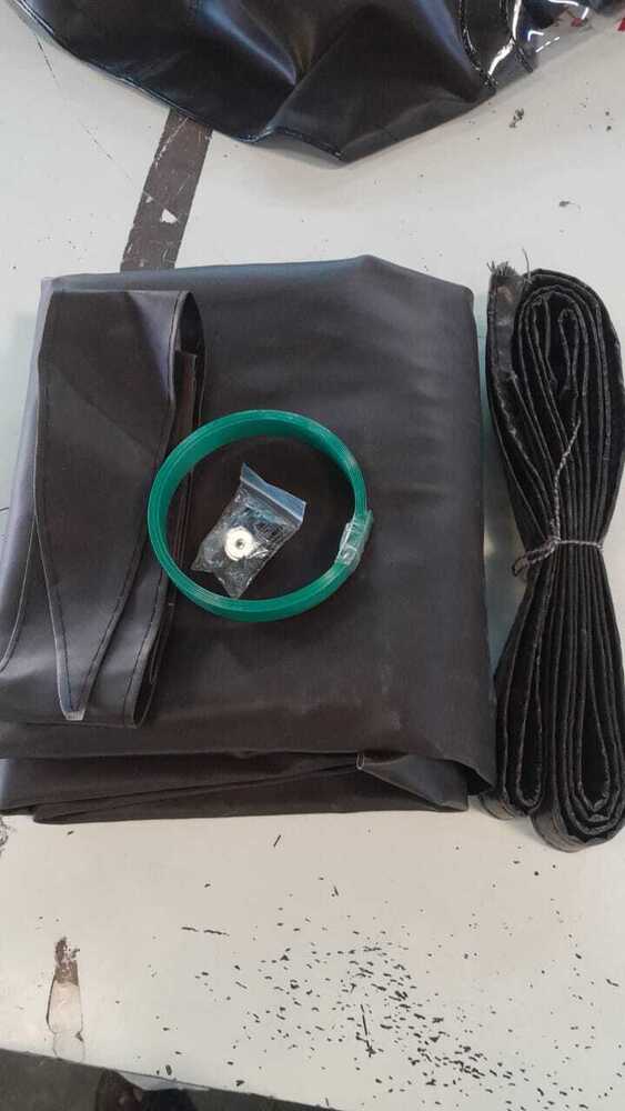 Black Auto Rickshaw Hood Cover Set With Fitting Accessories