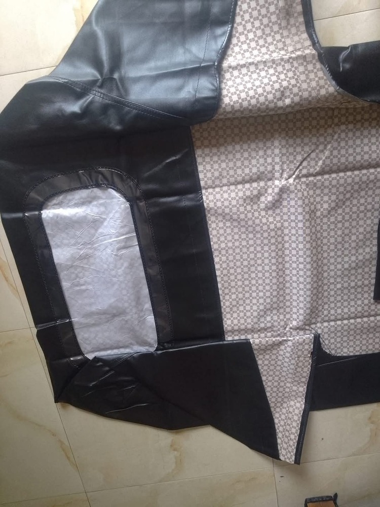 Black Rexine Auto Hood Cover