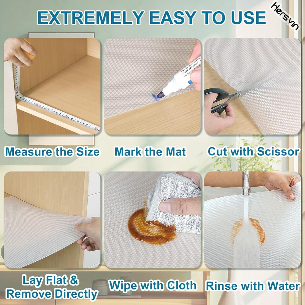 Eva Drawer Liner Mat Transparent Non-Adhesive Refrigerator Mat Non-Slip Liner Mats
