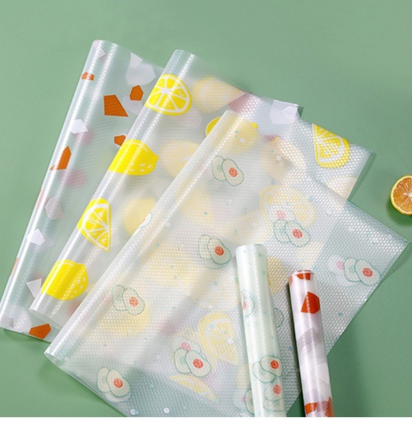 Printed Drawer Mat Semi Transparent Non-Slip Shelf Liners for Kitchen Cabinets - 45x300 CM