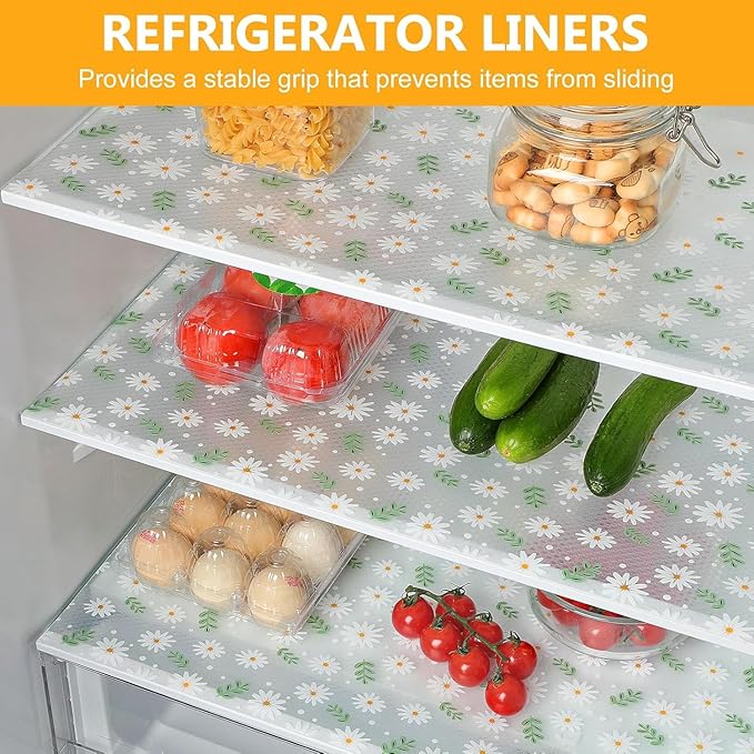 Eva Drawer Liner Mat Non-Adhesive Cabinet Liner For Kitchen Drawer Mat - Flower Leaf 45x300 CM