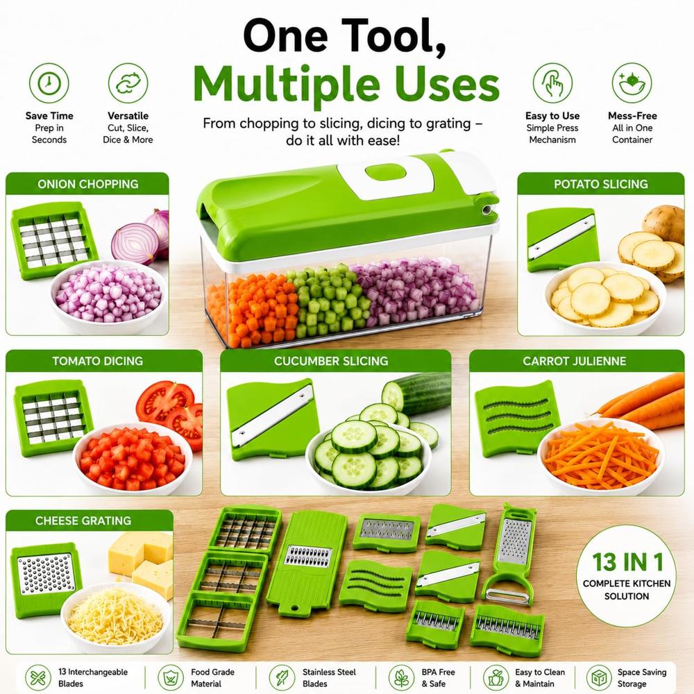 12 In 1 Multi Functional Vegetable Chopper