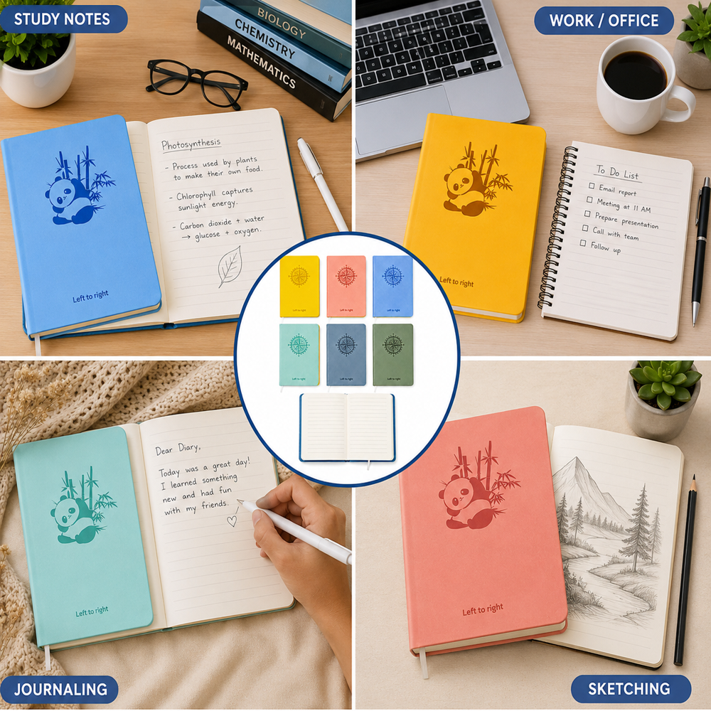Panda And Compass Notebook