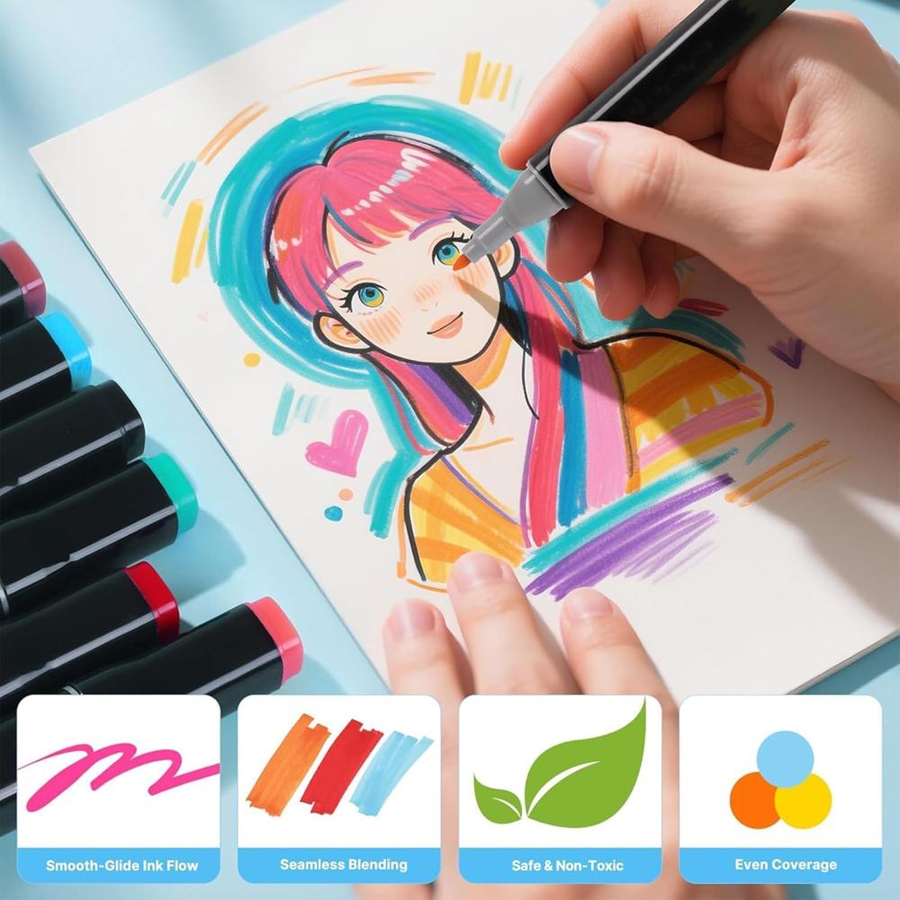 48 Pcs Marker Pen Set