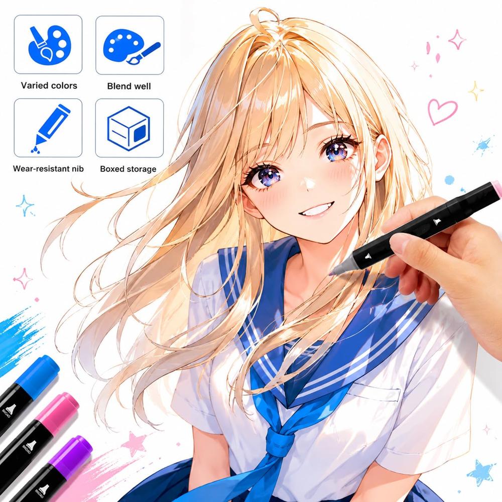 48 Pcs Marker Pen Set