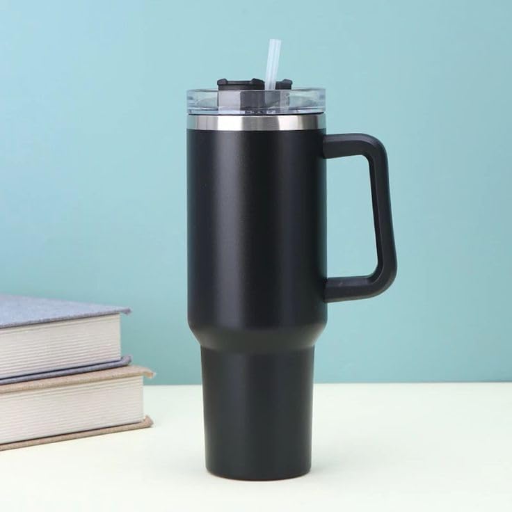 1200 ML TUMBLER STEEL SIPPER WITH STRAW